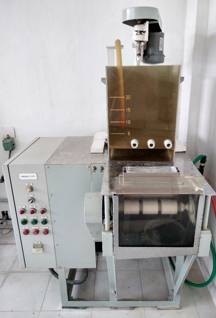 Abrasion level test equipment